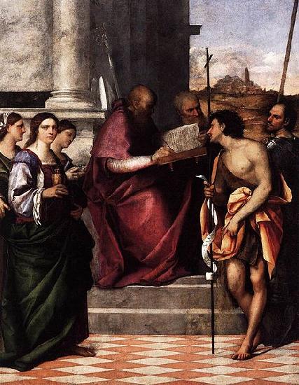 Sebastiano del Piombo San Giovanni Crisostomo Altarpiece oil painting image